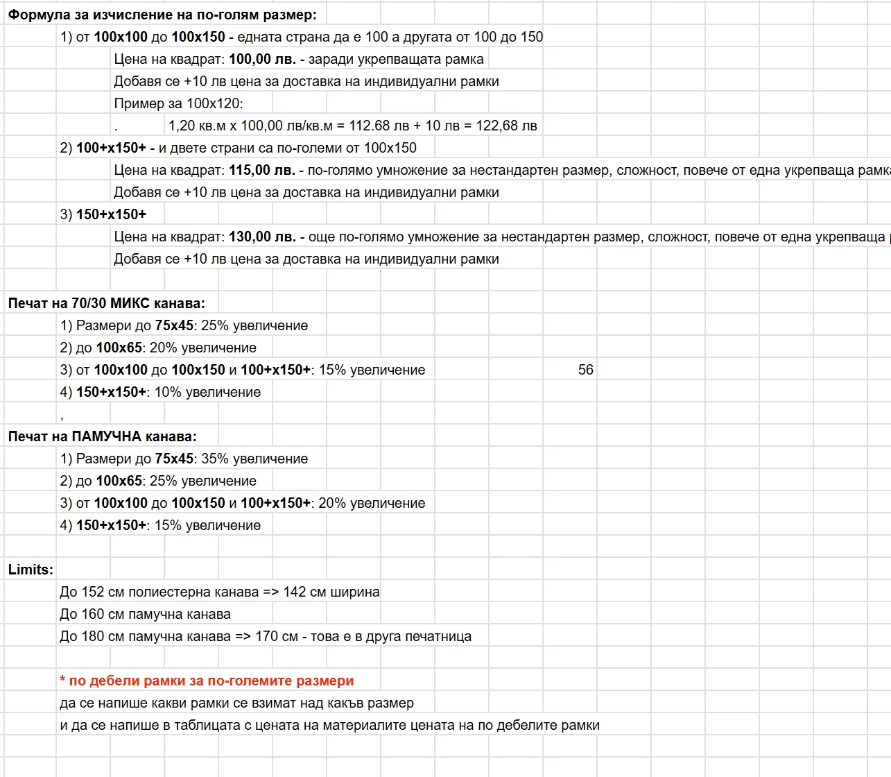 Custom canvas pricing 1